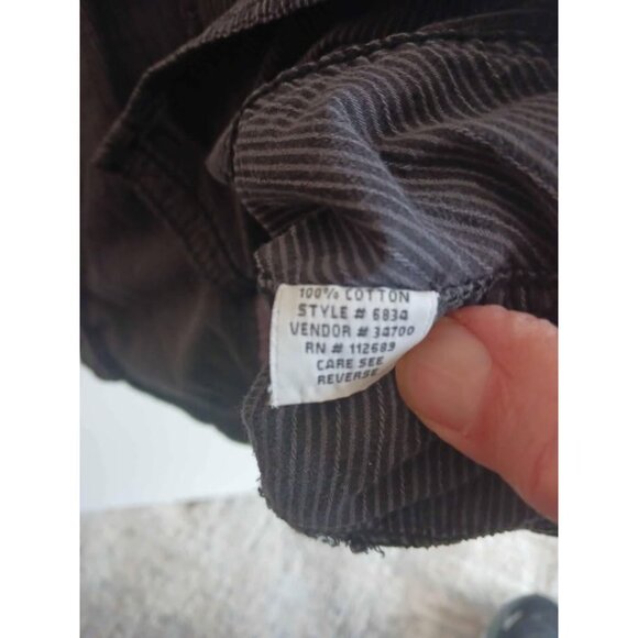 BKE Mens Athletic Fit Black Striped Button-Down Shirt With Harley-Davidson. L - Picture 4 of 7